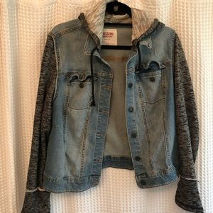 Mission Jean Jacket w/ Sweater sleeve & hood